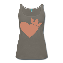 Women’s Queen Of Hearts Premium Tank Top - asphalt gray