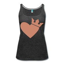 Women’s Queen Of Hearts Premium Tank Top - charcoal gray