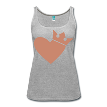 Women’s Queen Of Hearts Premium Tank Top - heather gray