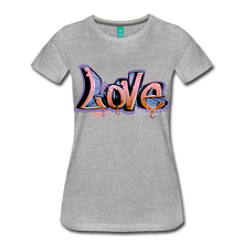 Women's Graffiti Love Premium Tee - heather gray