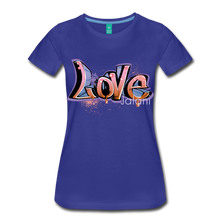 Women's Graffiti Love Premium Tee - royal blue