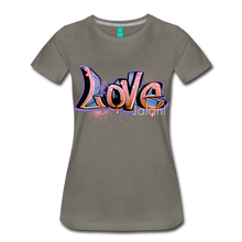Women's Graffiti Love Premium Tee - asphalt gray