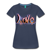 Women's Graffiti Love Premium Tee - navy