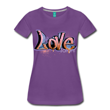 Women's Graffiti Love Premium Tee - purple