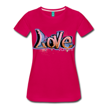 Women's Graffiti Love Premium Tee - dark pink
