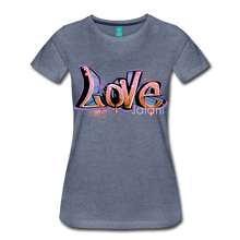 Women's Graffiti Love Premium Tee - heather blue