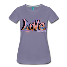 Women's Graffiti Love Premium Tee - washed violet