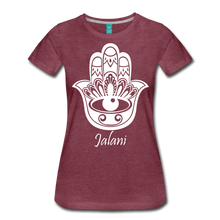 Women’s Hamsa Hand Premium Tee - heather burgundy