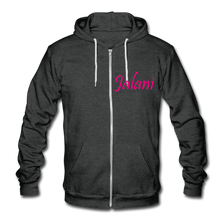 Unisex Signature Premium Fleece Zip Hoodie - charcoal gray