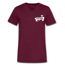 Men's Signature JA Premium V-Neck Tee - maroon