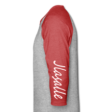 Signature PAI Premium Baseball T-Shirt - heather gray/red