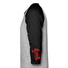 Signature JA Premium Baseball Tee - heather gray/black