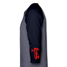 Signature JA Premium Baseball Tee - heather blue/navy