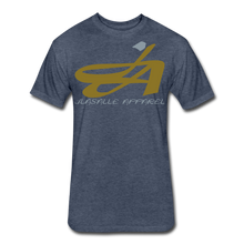 Mens Signature JA Metallic Foil Premium Tee - heather navy
