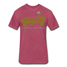 Mens Signature JA Metallic Foil Premium Tee - heather burgundy