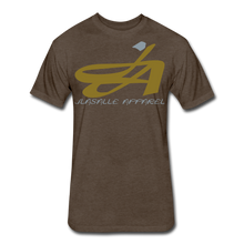 Mens Signature JA Metallic Foil Premium Tee - heather espresso