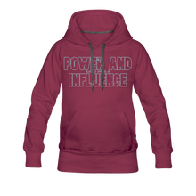 Women’s POWER AND INFLUENCE Premium Hoodie - burgundy