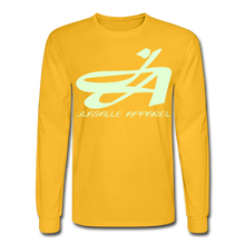 Men's Signature JA Long Sleeve T-Shirt F/B (Glow In Dark) Print - gold