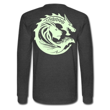 Men's Signature JA Long Sleeve T-Shirt F/B (Glow In Dark) Print - heather black