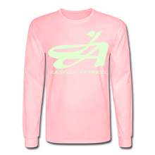 Men's Signature JA Long Sleeve T-Shirt F/B (Glow In Dark) Print - pink