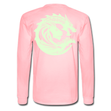 Men's Signature JA Long Sleeve T-Shirt F/B (Glow In Dark) Print - pink