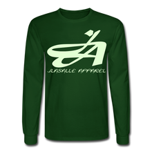 Men's Signature JA Long Sleeve T-Shirt F/B (Glow In Dark) Print - forest green