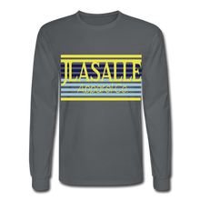 Men's Signature Jlasalle Stripes Premium L/S Tee - charcoal