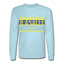 Men's Signature Jlasalle Stripes Premium L/S Tee - powder blue