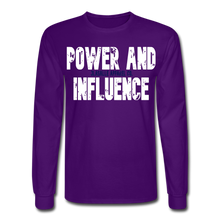 Men's Power And Influence Long Sleeve T-Shirt - purple