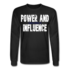 Men's Power And Influence Long Sleeve T-Shirt - black