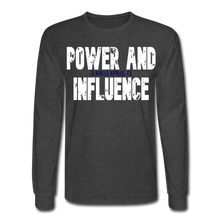 Men's Power And Influence Long Sleeve T-Shirt - heather black