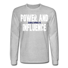 Men's Power And Influence Long Sleeve T-Shirt - heather gray