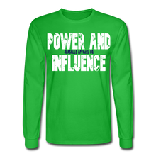 Men's Power And Influence Long Sleeve T-Shirt - bright green