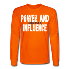 Men's Power And Influence Long Sleeve T-Shirt - orange