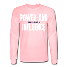 Men's Power And Influence Long Sleeve T-Shirt - pink