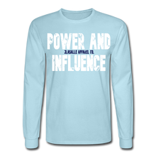 Men's Power And Influence Long Sleeve T-Shirt - powder blue