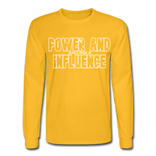 Men's Power And Influence Long Sleeve Tee - gold