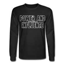 Men's Power And Influence Long Sleeve Tee - black