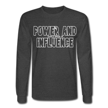 Men's Power And Influence Long Sleeve Tee - heather black
