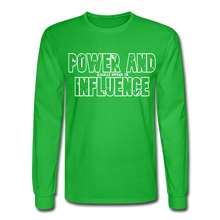Men's Power And Influence Long Sleeve Tee - bright green