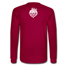 Men's Power And Influence Long Sleeve Tee - dark red