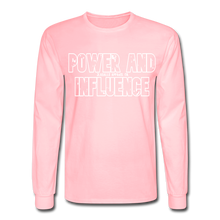 Men's Power And Influence Long Sleeve Tee - pink