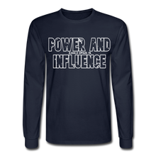 Men's Power And Influence Long Sleeve Tee - navy