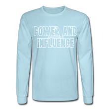 Men's Power And Influence Long Sleeve Tee - powder blue