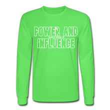 Men's Power And Influence Long Sleeve Tee - kiwi