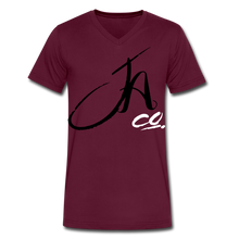 Men's Signature JA Co Premium V Neck Tee - maroon