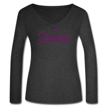 Women’s Signature Jalani Premium L/S  V-Neck Tee - deep heather