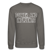 Men's POWER AND INFLUENCE Crewneck Sweatshirt - asphalt gray