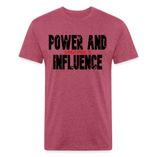 Men's Power And Influence Premium Tee - heather burgundy