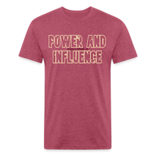 Men's Power And Influence Premium Tee - heather burgundy